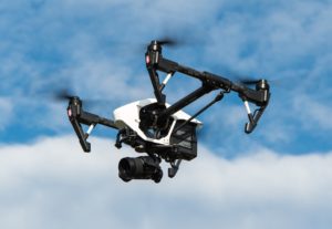 UAV Camera Drone Flying in Sky