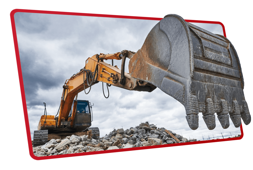 excavator-at-work-II A leasable excavator at work reaching out with its arm